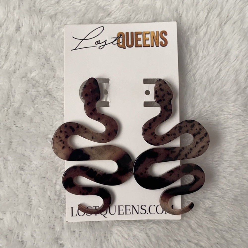 Lost Queens Snake Earrings